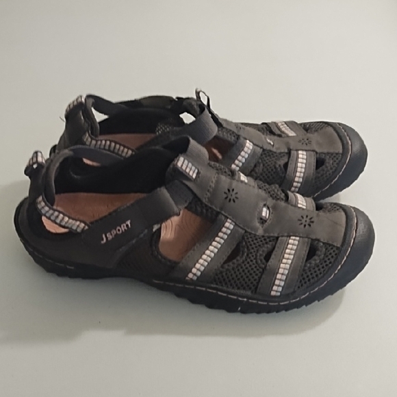 JSport by Jambu Shoes - JSPORT Black Gray Pink Light Blue comfort Outdoor Sandals 8.5